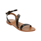 White Sun - Sandalias Xigala - Cuero de cabra con estampado de cocodrilo negro - Cocodrilo negro
