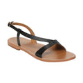 White Sun - Sandalias Clairvistone - Piel de cabra con estampado Black Croco - Black Croco