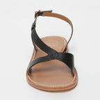 White Sun - Sandalias Clairvistone - Piel de cabra con estampado Black Croco - Black Croco