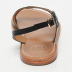 White Sun - Sandalias Clairvistone - Piel de cabra con estampado Black Croco - Black Croco