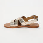 White Sun - Sandales Marney - Light Gold Croco Print Goat - Light Gold Croco