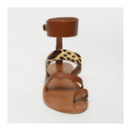 White Sun - Sandalias de dedo Mazda - Camel y leopardo - Mujer