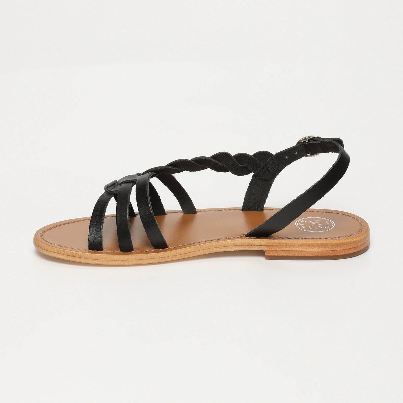 White Sun - Sandales Satyre - Black Buff - Black