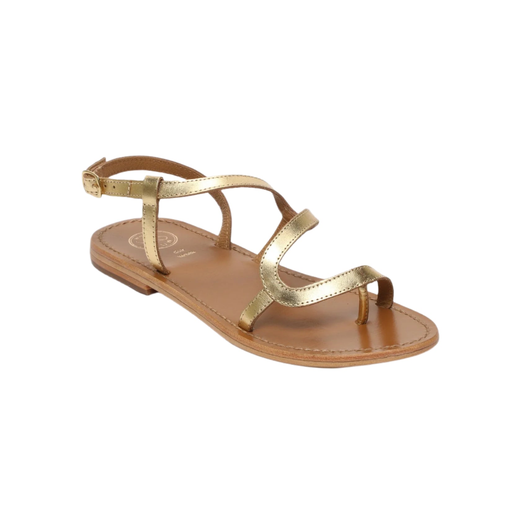 White Sun - Sandalias Hoani - Goat Dark Gold - Dorado