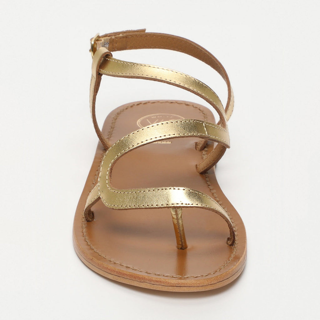 White Sun - Sandalias Hoani - Goat Dark Gold - Dorado