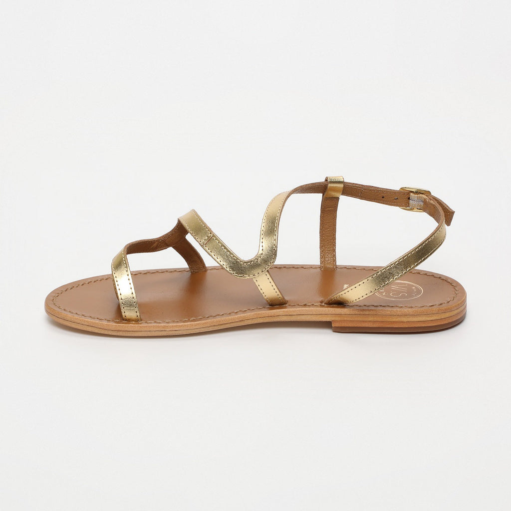 White Sun - Sandalias Hoani - Goat Dark Gold - Dorado