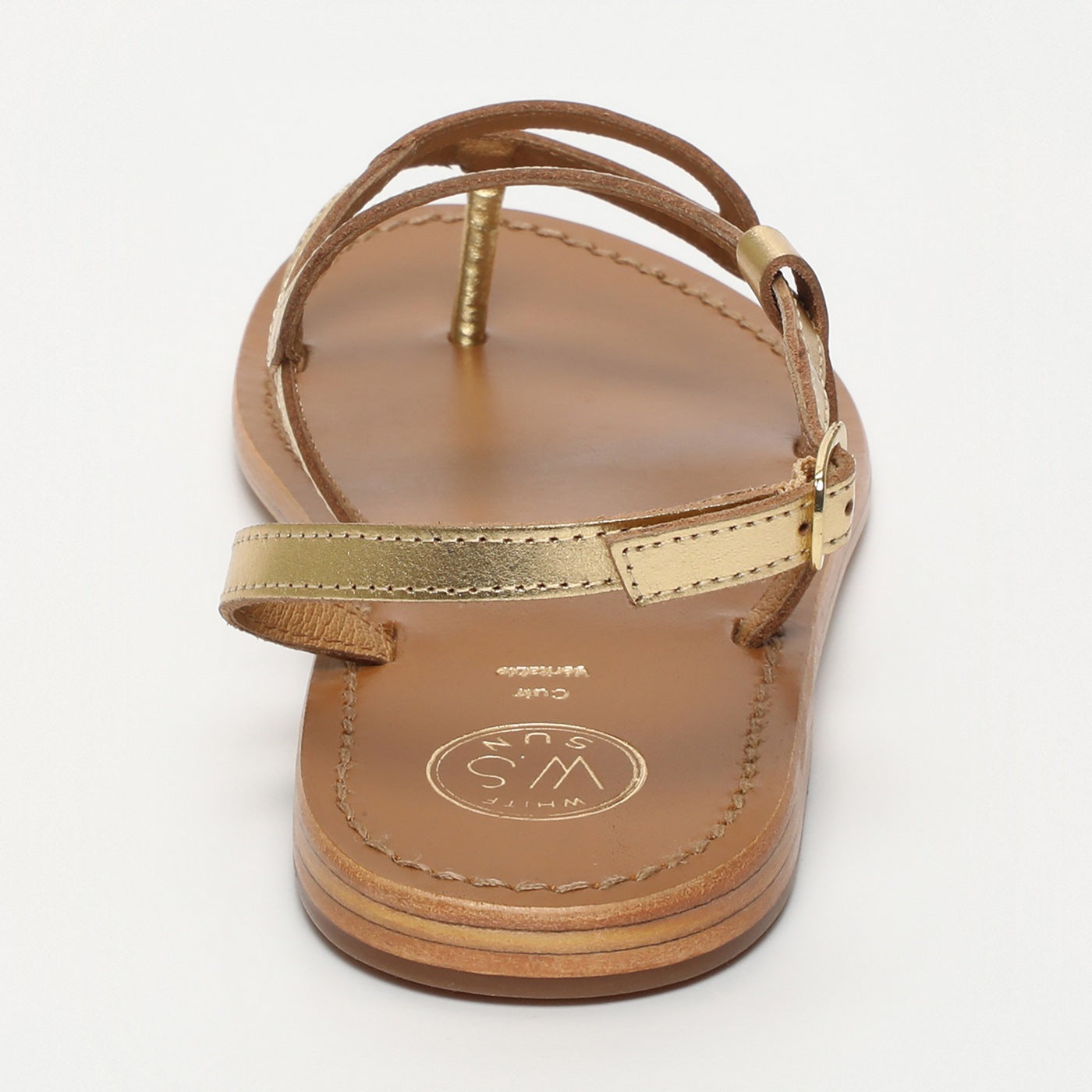 White Sun - Sandalias Hoani - Goat Dark Gold - Dorado