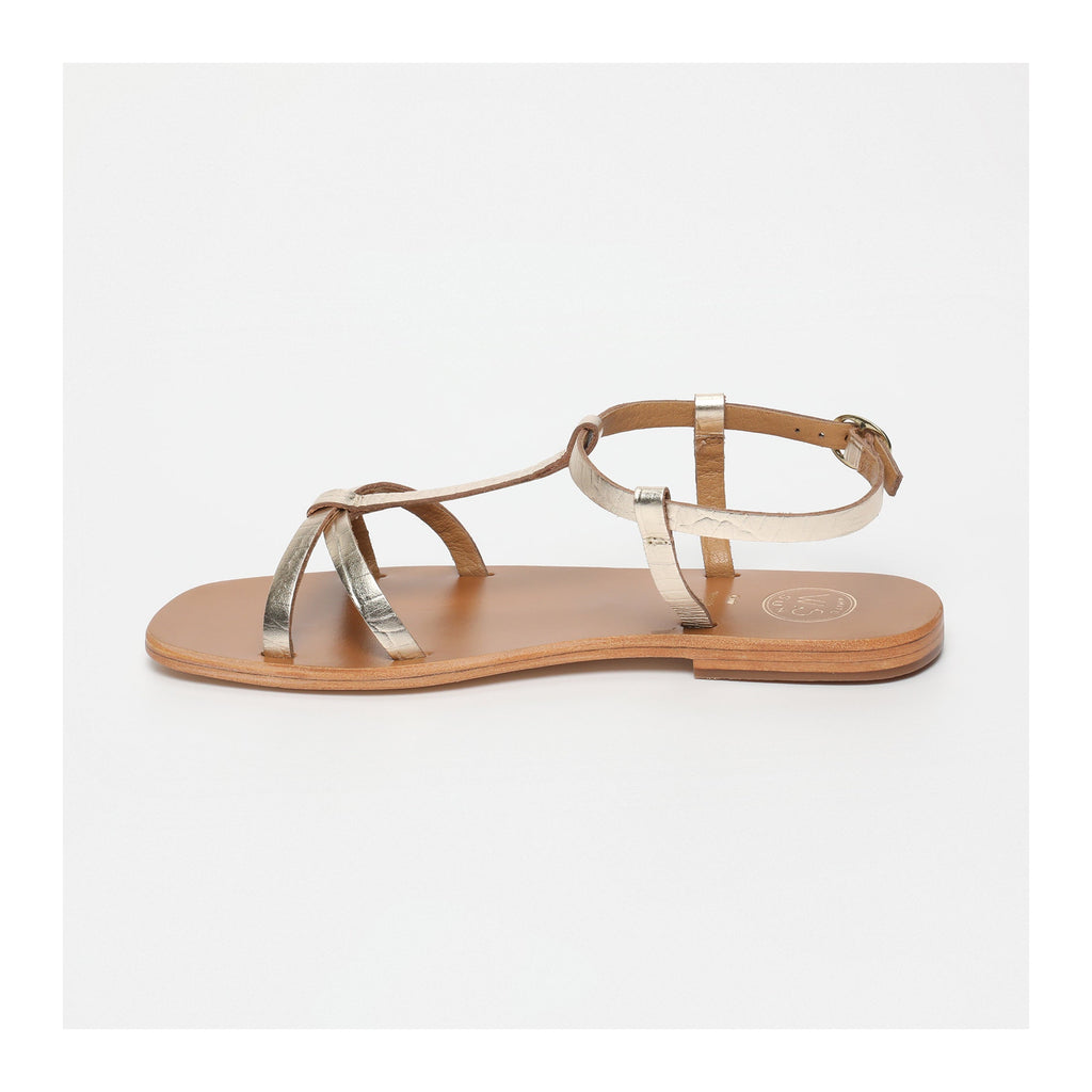 Sandales Ava - Light Gold Croco