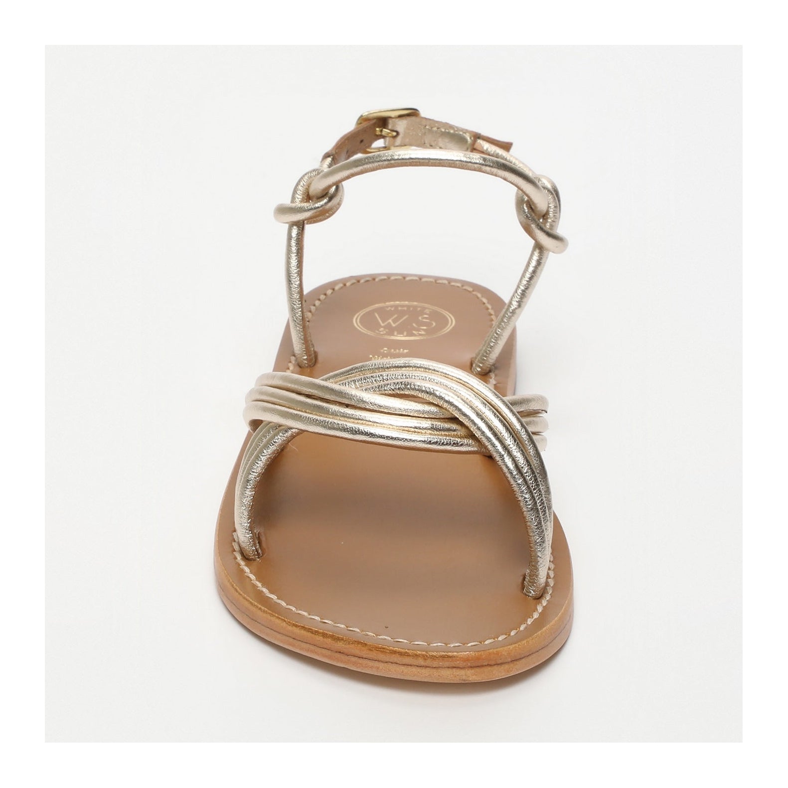 White Sun - Sandales Tia - Gold Goat Leather - Doré