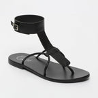White Sun - Sandalias Babithra - Piel de cabra negra - Negro