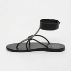 White Sun - Sandalias Babithra - Piel de cabra negra - Negro