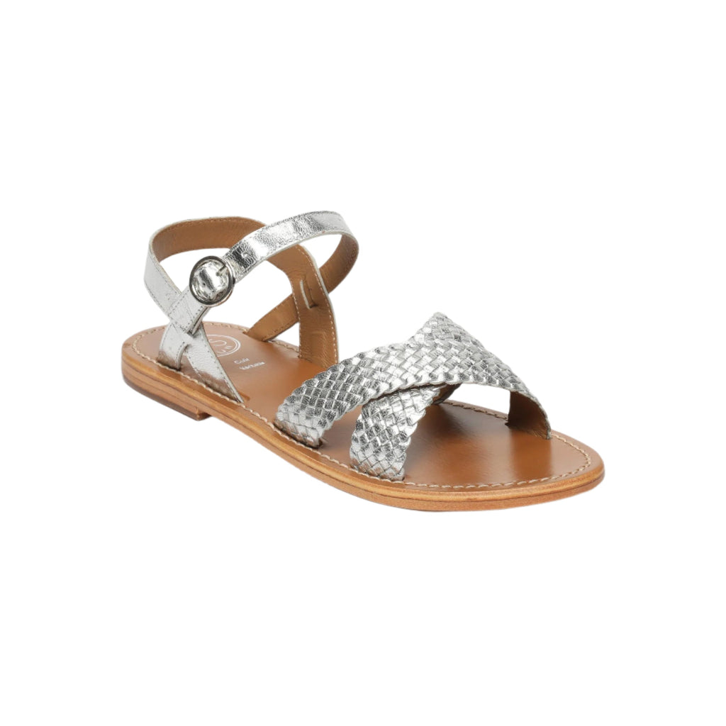 White Sun - Sandales Bharavi - Silver Goat Leather - Silver