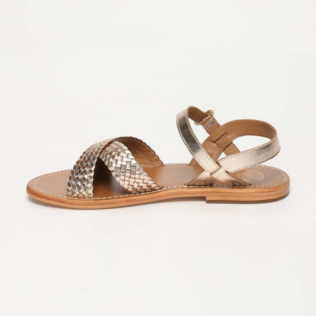 White Sun - Bharavi Sandals - Gold Goat Leather - Gold