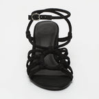 White Sun - Sandalias de tacón Deekshitha - Ante de cabra negro - Negro