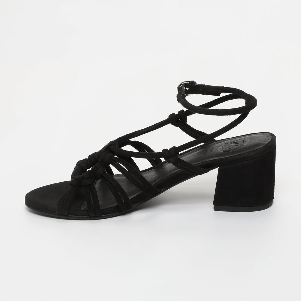 White Sun - Sandalias de tacón Deekshitha - Ante de cabra negro - Negro