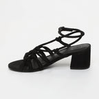 White Sun - Sandalias de tacón Deekshitha - Ante de cabra negro - Negro