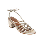White Sun - Sandalias de Tacón Deekshitha - Platinium Metallic Nappa - Platinium