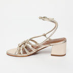 White Sun - Sandalias de Tacón Deekshitha - Platinium Metallic Nappa - Platinium