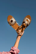 White Sun - Sandalias Deepti - Gold Goat Leather - Dorado