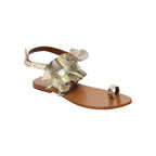 White Sun - Sandalias Devipriya - Gold Crackle Foil - Gold