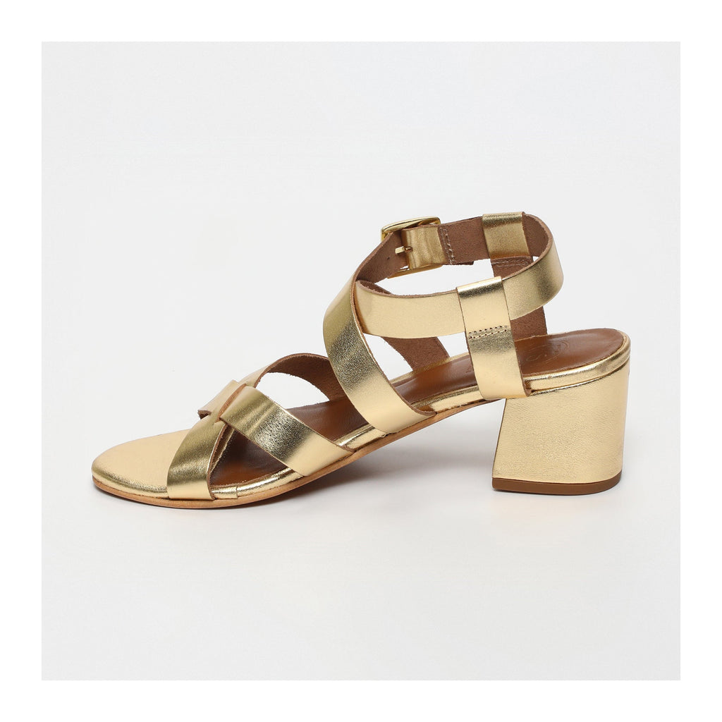 White Sun - Sandales Talon DhanashriDark Gold