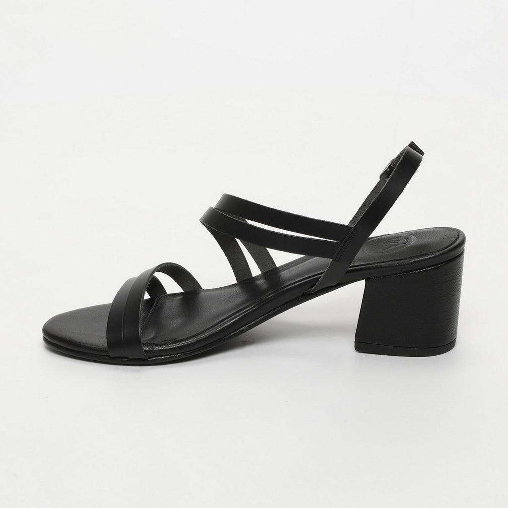 White Sun - Sandalias de tacón Kachi - Black Buff - Negro