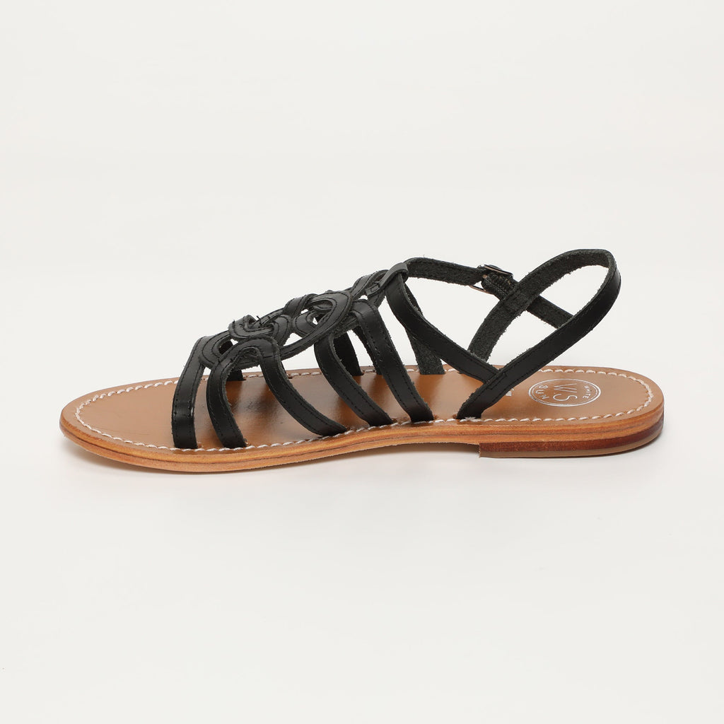 White Sun - Sandales Henna - Black Buff - Black
