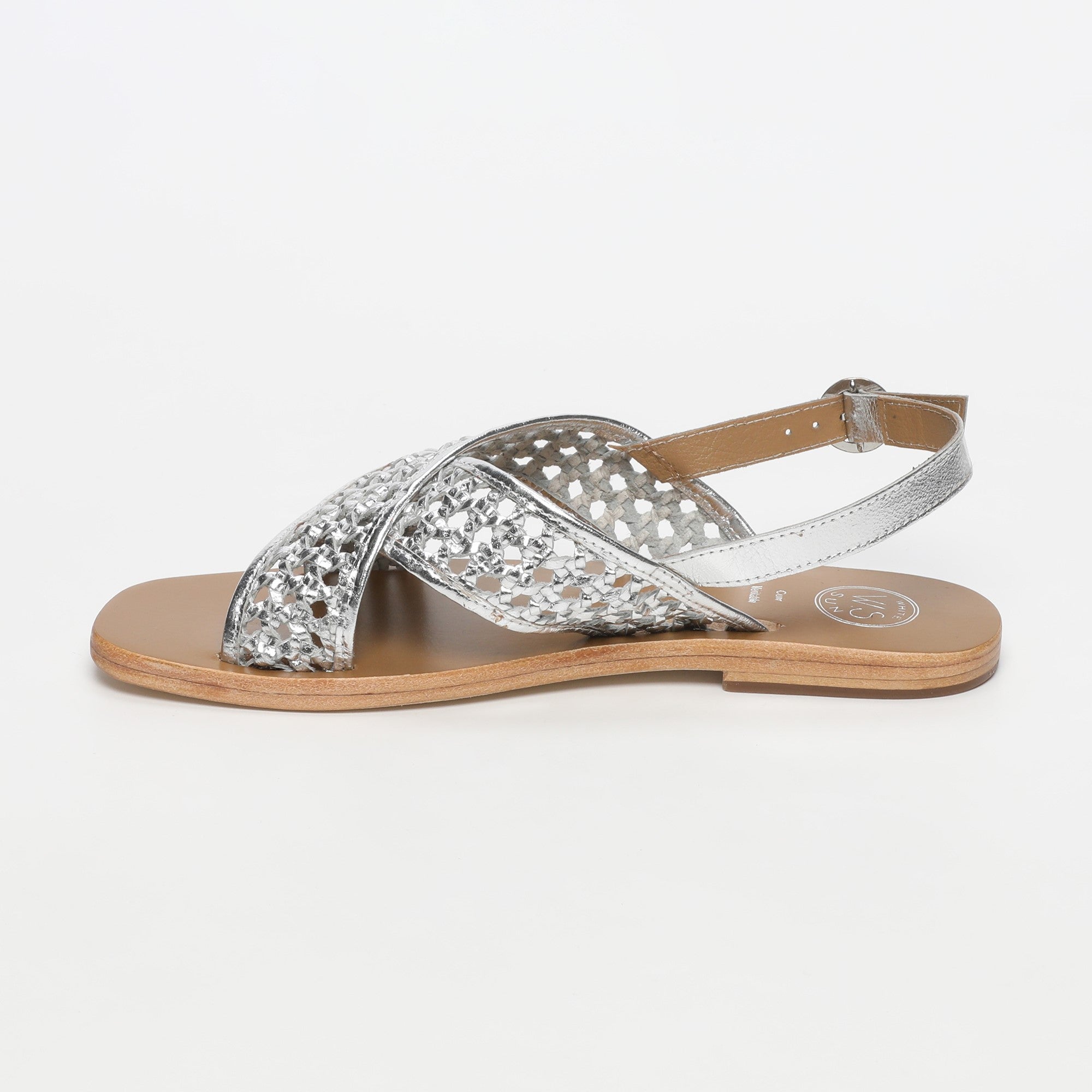 White Sun - Sandales Baishakh - Silver Goat Leather - Silver
