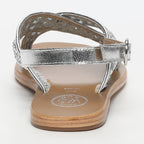 White Sun - Sandales Baishakh - Silver Goat Leather - Silver