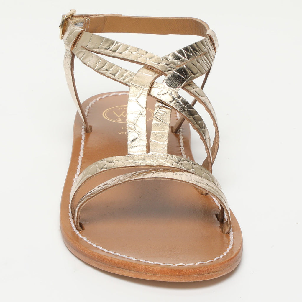 Sandales Berlanga - Light Gold Croco
