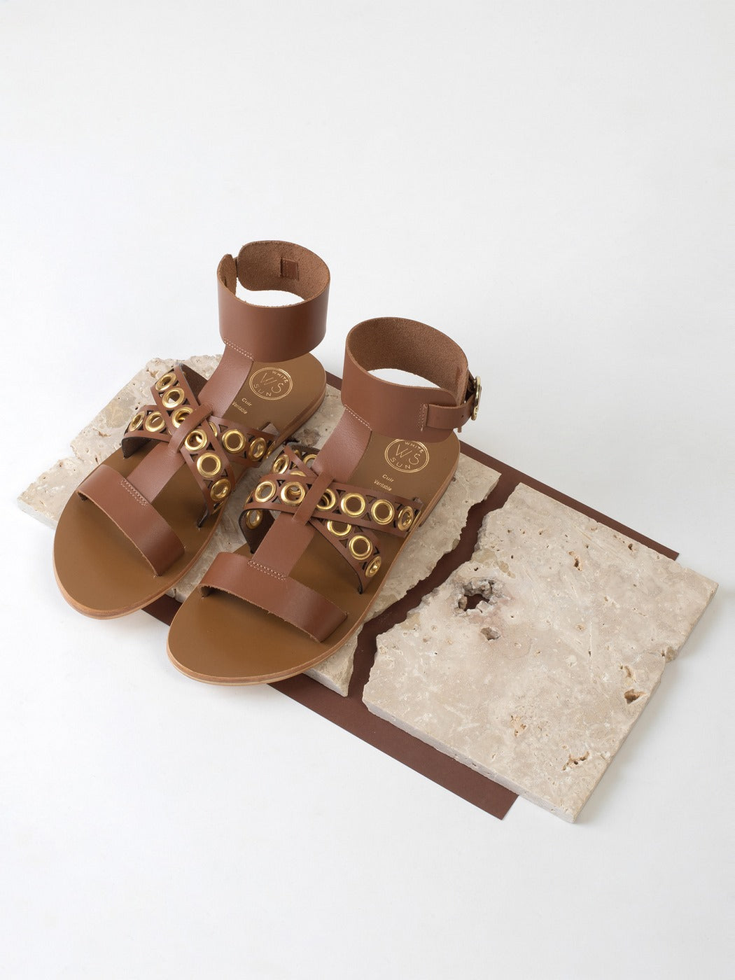 White Sun - Sandalias Rosazia - Camel Buff - Marrón