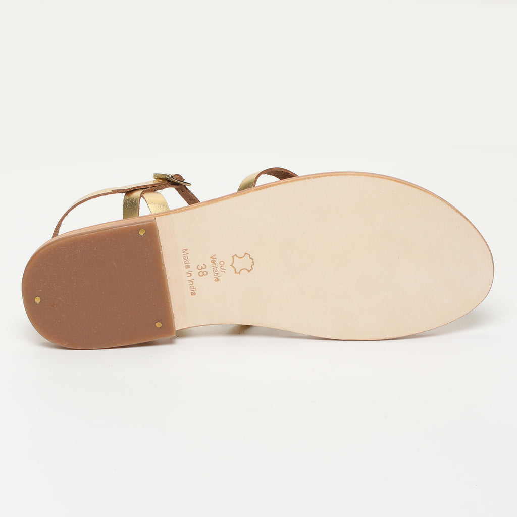 Sandalias Cambia - Oro Oscuro