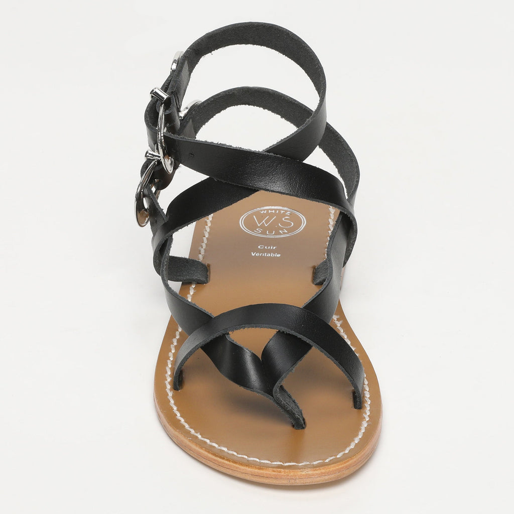 White Sun - Sandalias Piana - Negro Buff - Negro