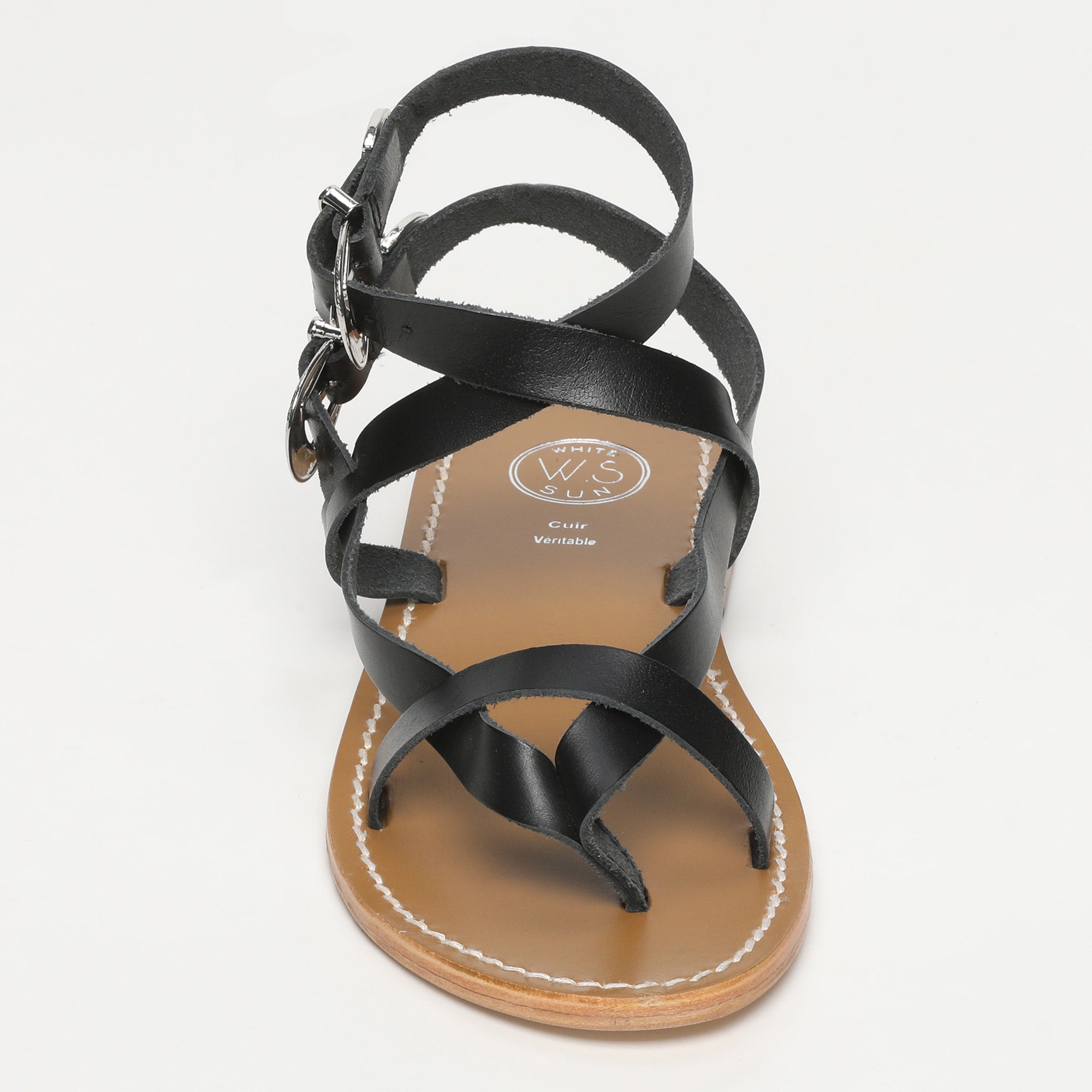 White Sun - Sandalias Piana - Negro Buff - Negro