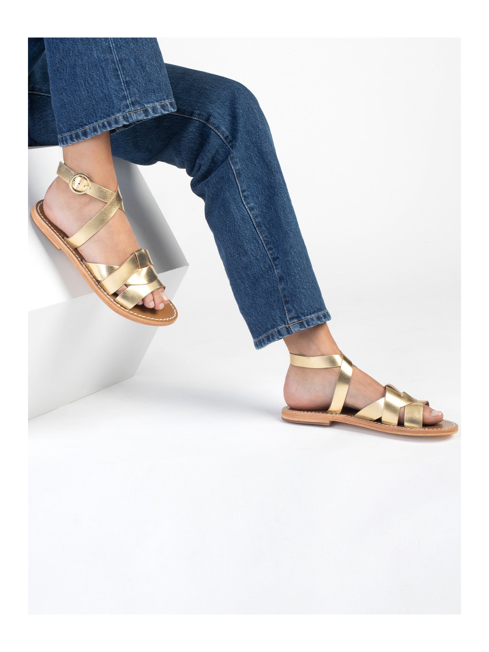 White Sun - Sandales Mela - Dark Gold Buff - Dark Gold
