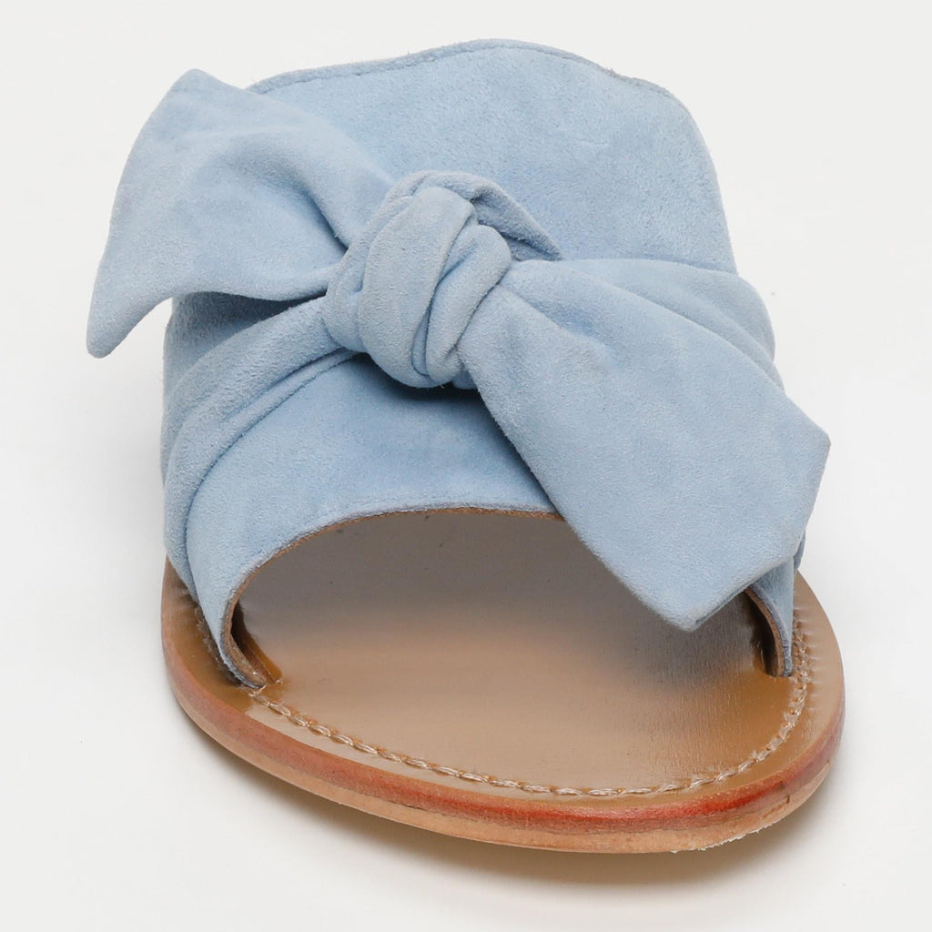 White Sun - Mules Alba - Light Blue Goat Suede - Bleu
