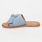 White Sun - Mules Alba - Light Blue Goat Suede - Bleu