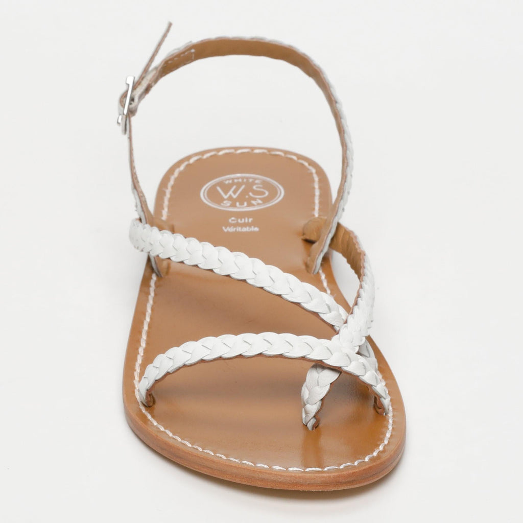 White Sun - Sandales Oriole - White Goat Leather - Blanc