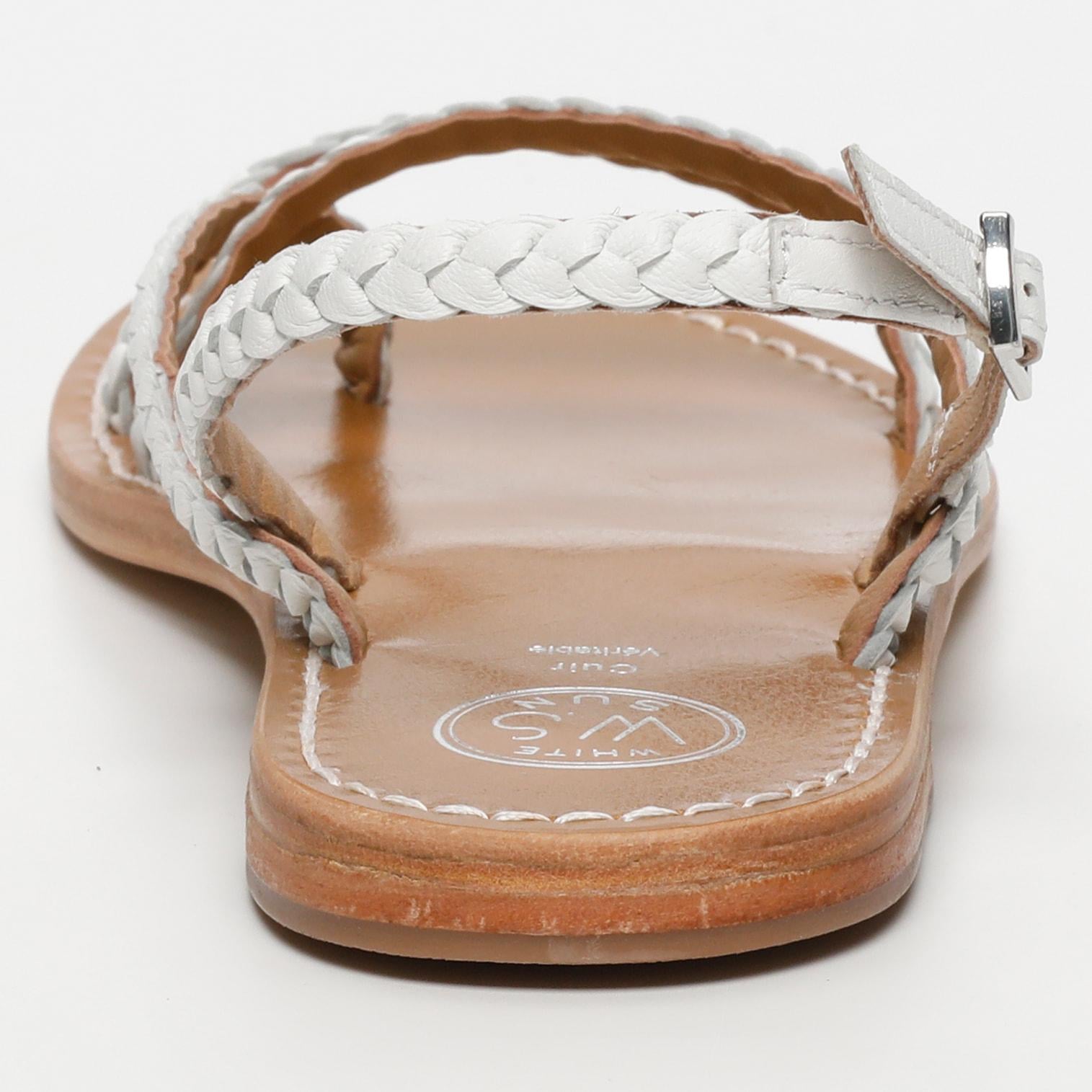 White Sun - Sandales Oriole - White Goat Leather - Blanc