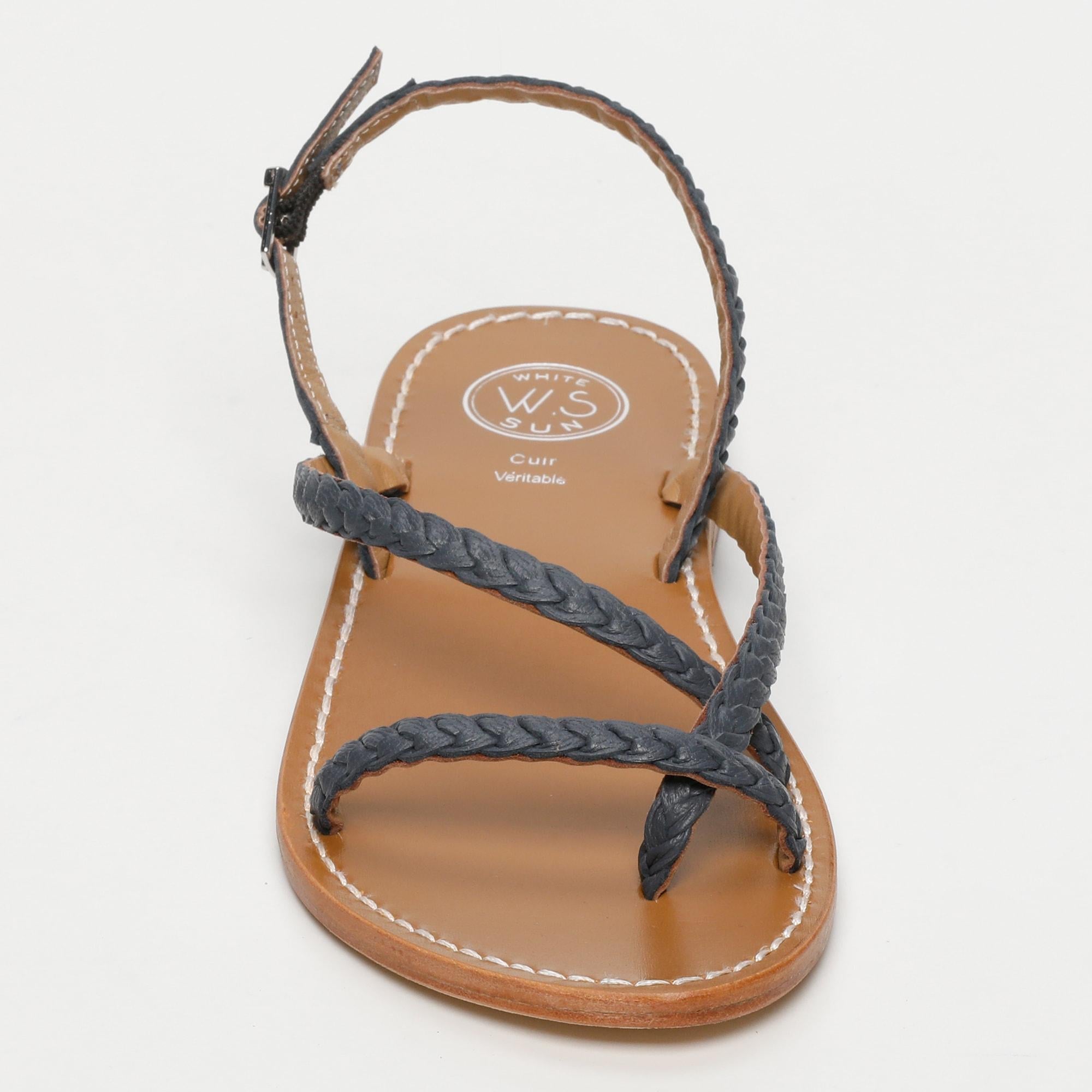 White Sun - Sandales Oriole - Navy Goat Leather - Bleu