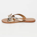 White Sun - Mules Herbita - Gold Goat Leather - Doré