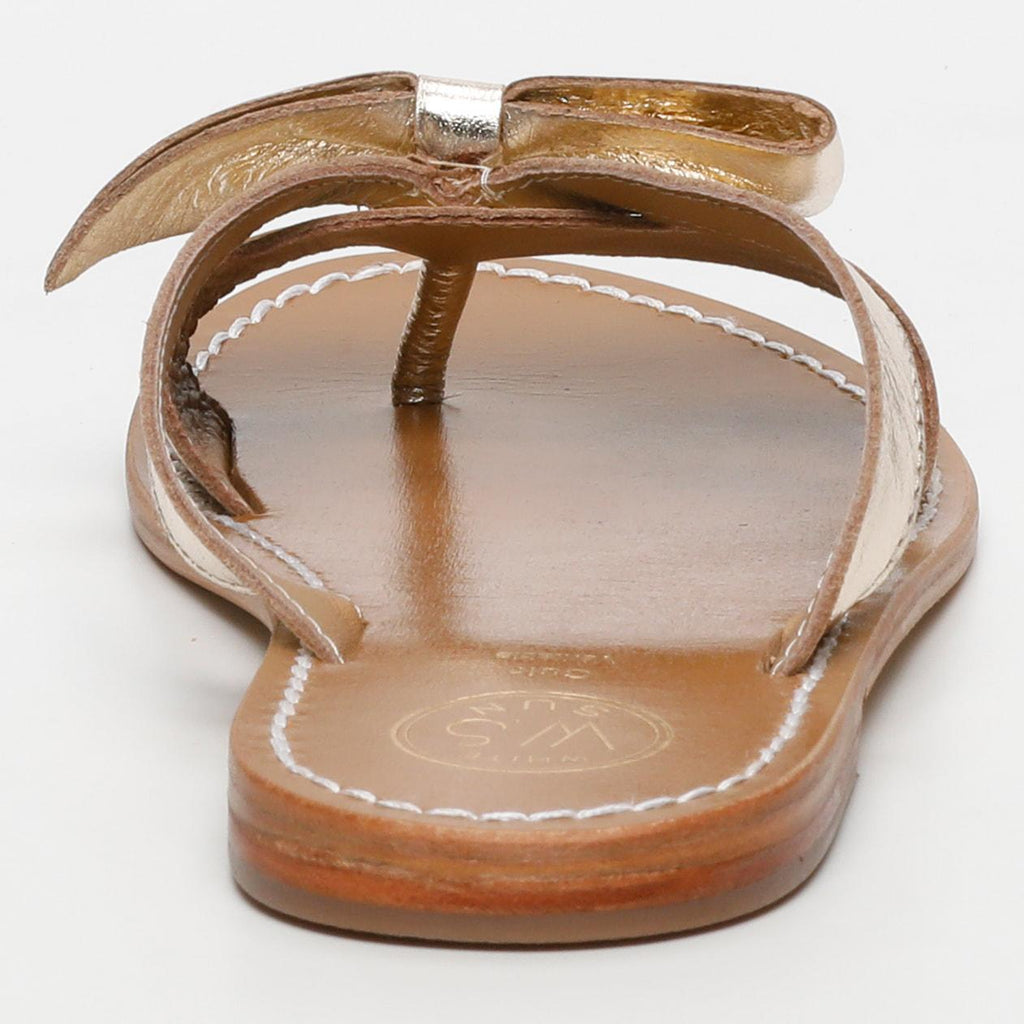 White Sun - Mules Herbita - Gold Goat Leather - Doré