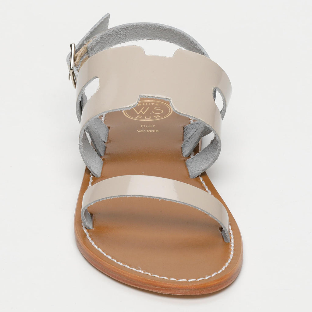 Davitza Sandals - Cream Patent