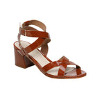 White Sun - Sandales Talon Anaba - Marron Buff Patent - Marron
