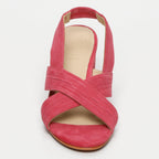 White Sun - Sandales Talon Isia - Raspberry Goat Suede - Raspberry