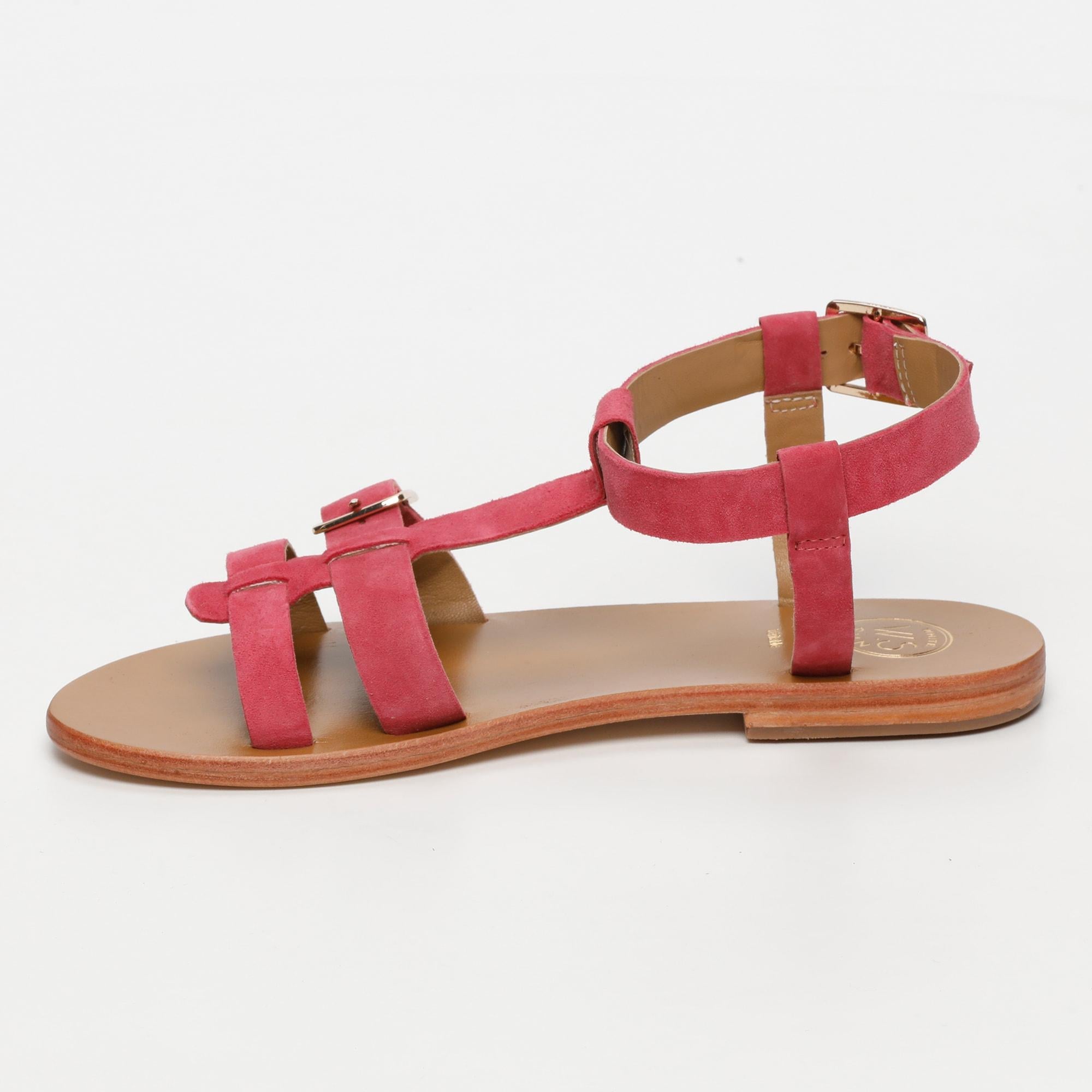 White Sun - Sandales Damyanti - Raspberry Goat Suede - Raspberry