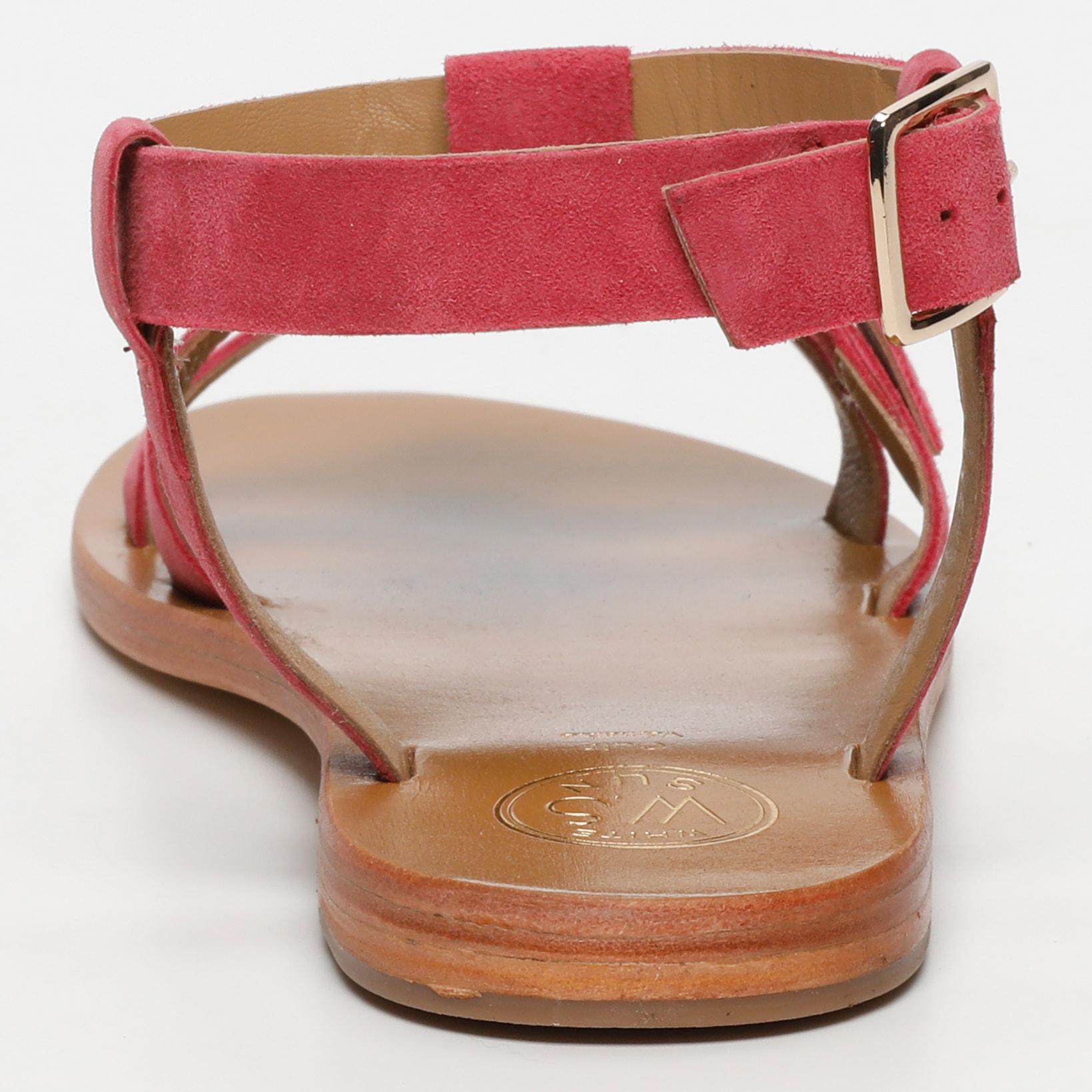 White Sun - Sandales Damyanti - Raspberry Goat Suede - Raspberry