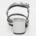 White Sun - Sandalias Tacón Darshika - Silver Crackle Foil Leather - Silver Crackle