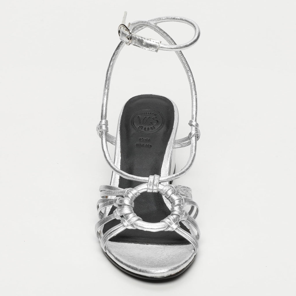 White Sun - Sandales Talon Deekshitha - Silver Sheep Metallic Nappa - Silver