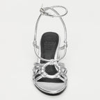 White Sun - Sandales Talon Deekshitha - Silver Sheep Metallic Nappa - Silver
